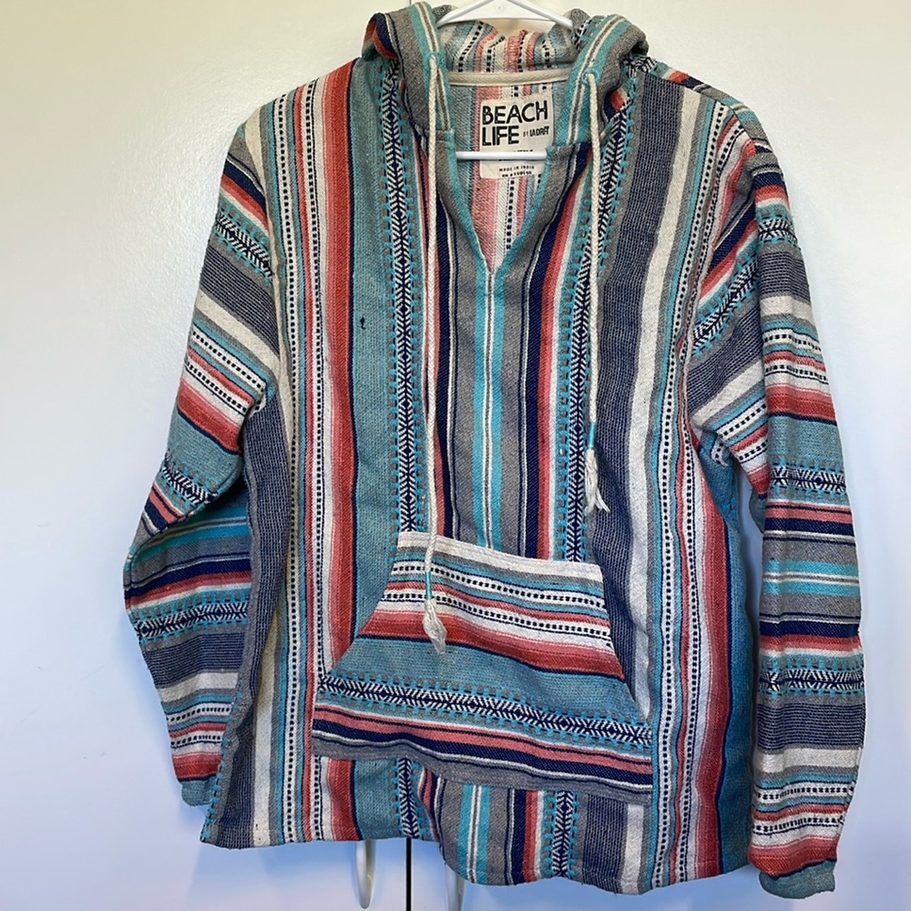 Beach Life Baja coat hoodie.  Costume or perfect for beach worn once.